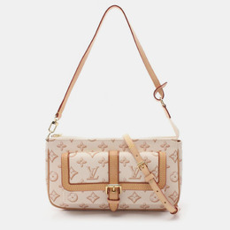 Louis Vuitton: Бежевая сумка  Pochette