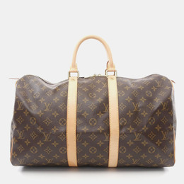 Louis Vuitton: Коричневая сумка  Keepall 45