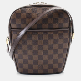 Louis Vuitton: Коричневая сумка через плечо 