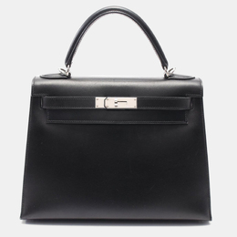 Hermes: Чёрная сумка  Kelly 28