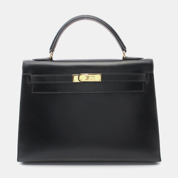 Hermes: Чёрная сумка  Kelly 32
