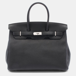 Hermes: Чёрная сумка  Birkin 35