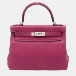 Hermes: Фиолетовая сумка  Kelly 28