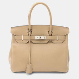 Hermes: Бежевая сумка  Birkin 30