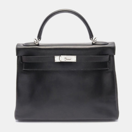 Hermes: Чёрная сумка  Kelly 32