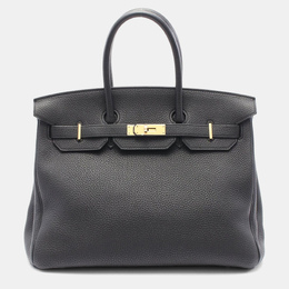 Hermes: Чёрная сумка  Birkin 35