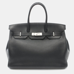 Hermes: Чёрная сумка  Birkin 35