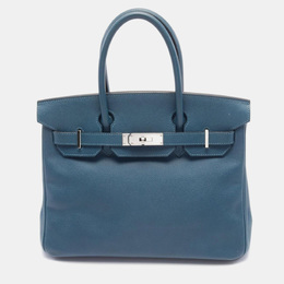 Hermes: Голубая сумка  Birkin 30