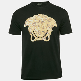 Versace: Чёрная футболка  Medusa
