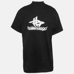 Balenciaga: Чёрная футболка 