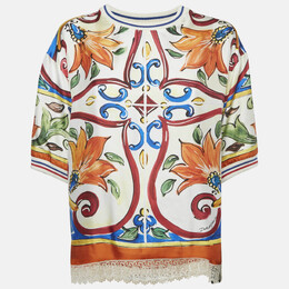 Dolce & Gabbana: Многоцветный топ  Majolica