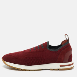 Loro Piana: Бордовые кроссовки 