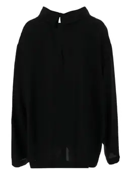 Carven: Чёрная рубашка 