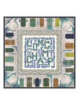 Longchamp: Синий шарф 