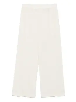 Pleats Please Issey Miyake: Бежевые брюки 