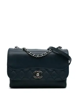 CHANEL Pre-Owned: Голубая сумка через плечо 