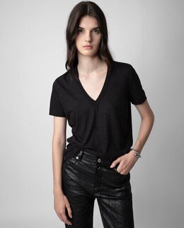 Zadig & Voltaire: Футболка со стразами 