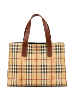 Burberry Pre-Owned: Коричневая сумка-шоппер 