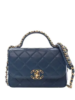 CHANEL Pre-Owned: Голубая сумка 