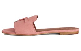 Loro Piana: Розовые шлёпанцы 
