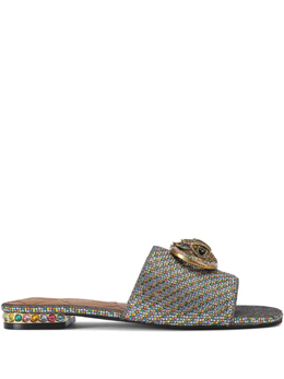 Kurt Geiger London: Серые босоножки 