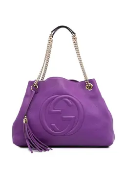 Gucci Pre-Owned: Фиолетовая сумка-шоппер 