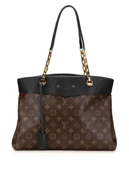 Louis Vuitton Pre-Owned: Чёрная сумка-шоппер 
