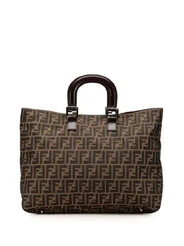 Fendi Pre-Owned: Коричневая сумка-шоппер 