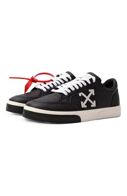 Off-White: Чёрные кеды  Vulcanized