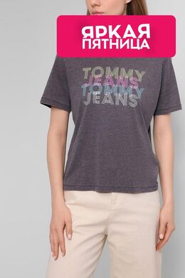 Tommy Jeans: Футболка с принтом 