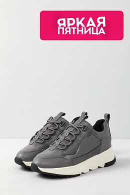 Geox: Серые кроссовки 