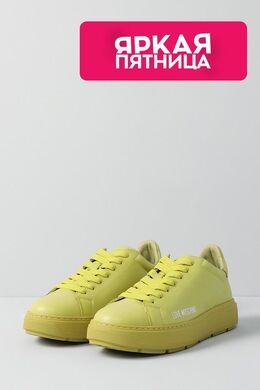 Love Moschino: Зелёные кроссовки 