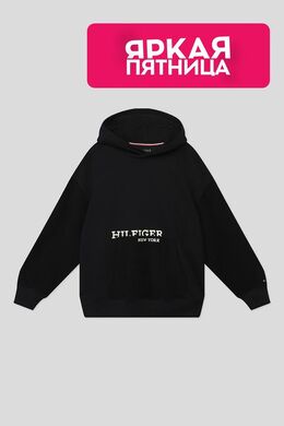 Tommy Hilfiger: Чёрная толстовка 