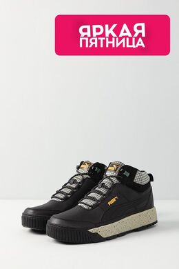 PUMA: Чёрные ботинки 