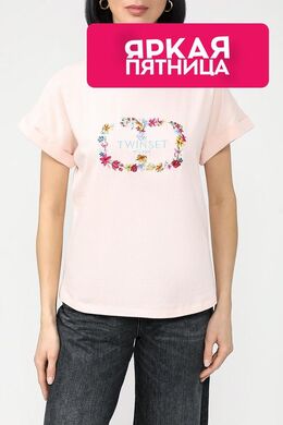 TWINSET: Хлопковая футболка 