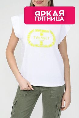 TWINSET: Хлопковая футболка 