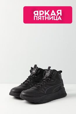 PUMA: Чёрные кроссовки 