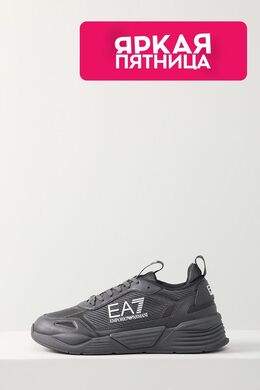 Ea7: Серые кроссовки 