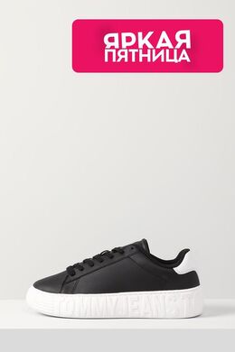Tommy Hilfiger: Чёрные кеды 