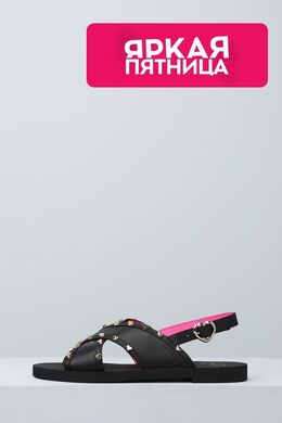 Love Moschino: Чёрные сандалии 