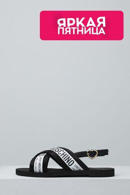 Love Moschino: Чёрные сандалии 