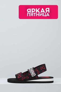 Love Moschino: Чёрные сандалии 