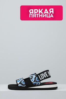 Love Moschino: Чёрные сандалии 