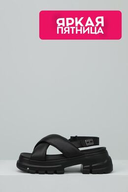 Tommy Hilfiger: Чёрные сандалии 