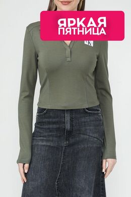 Calvin Klein Jeans: Зелёное поло 