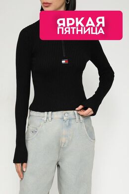 Tommy Jeans: Чёрное поло 