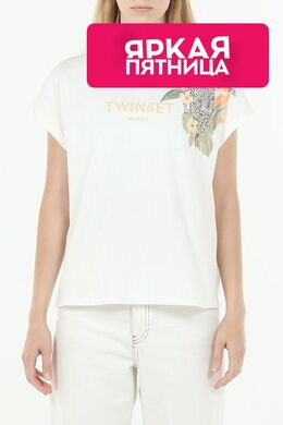 TWINSET: Хлопковая футболка 