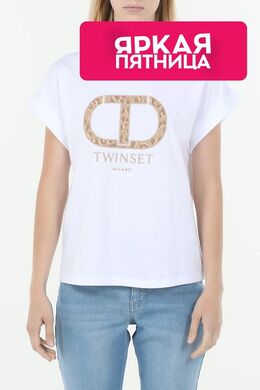 TWINSET: Хлопковая футболка 