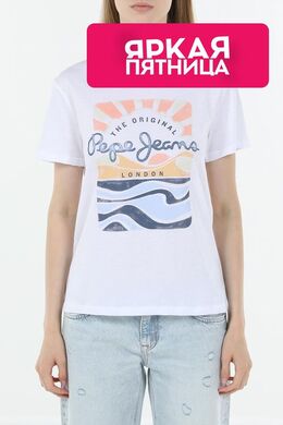 PEPE JEANS: Хлопковая футболка 