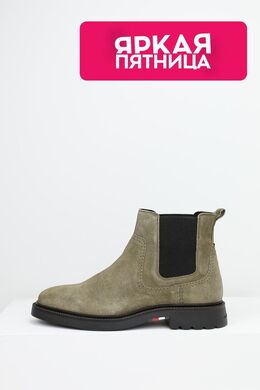 Tommy Hilfiger: Зелёные ботинки 